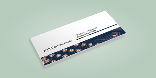 Compliment Slip Printing in Newton Abbot
