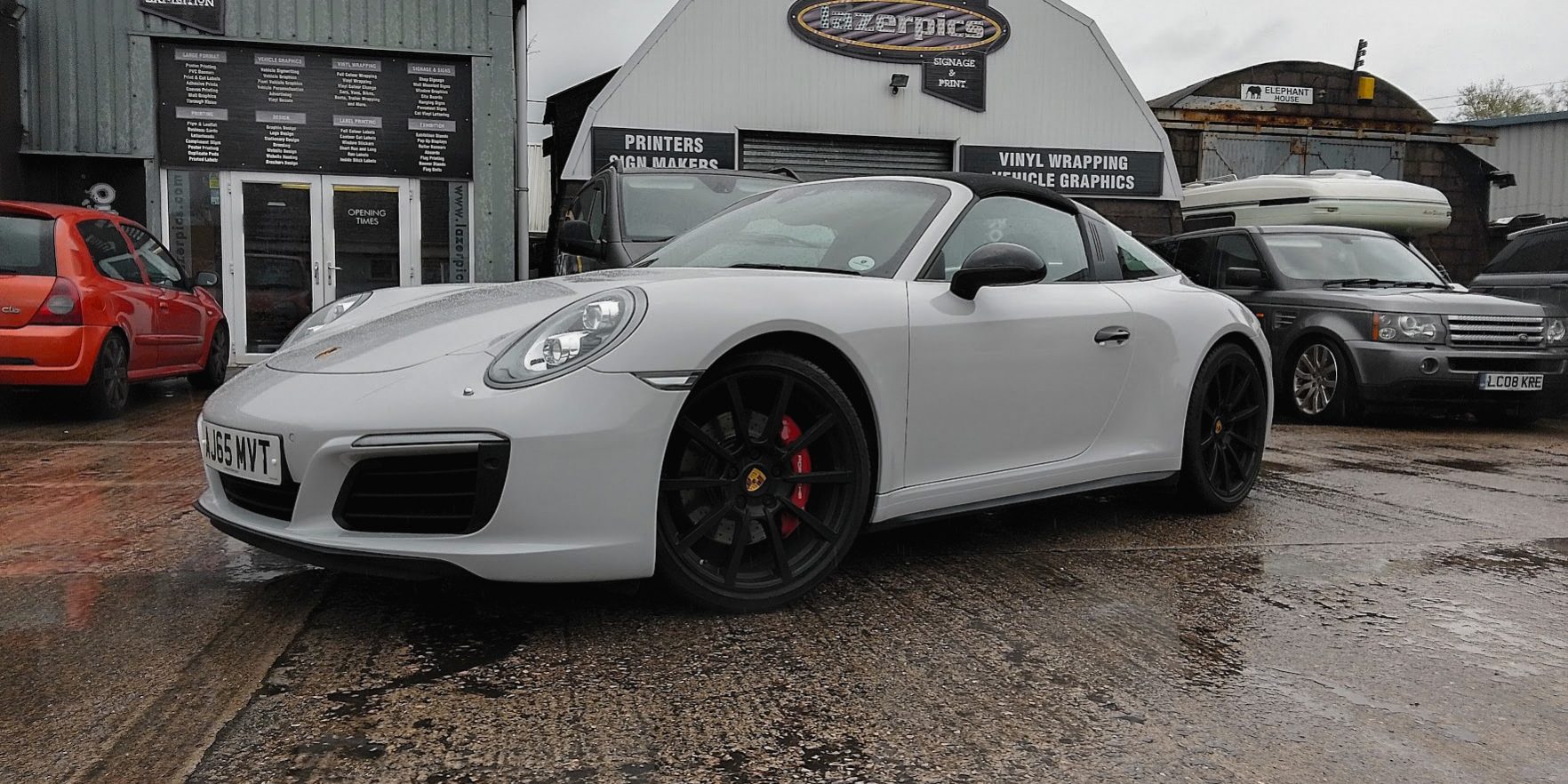 Porsche White Vinyl Wrap By Lazerpics, Newton Abbot Porsche White Vinyl Wrap By Lazerpics, Newton Abbot
