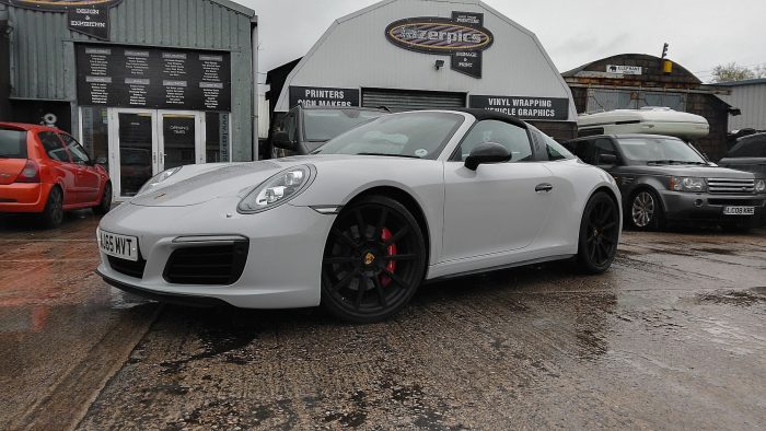 Porsche White Vinyl Wrap By Lazerpics, Newton Abbot